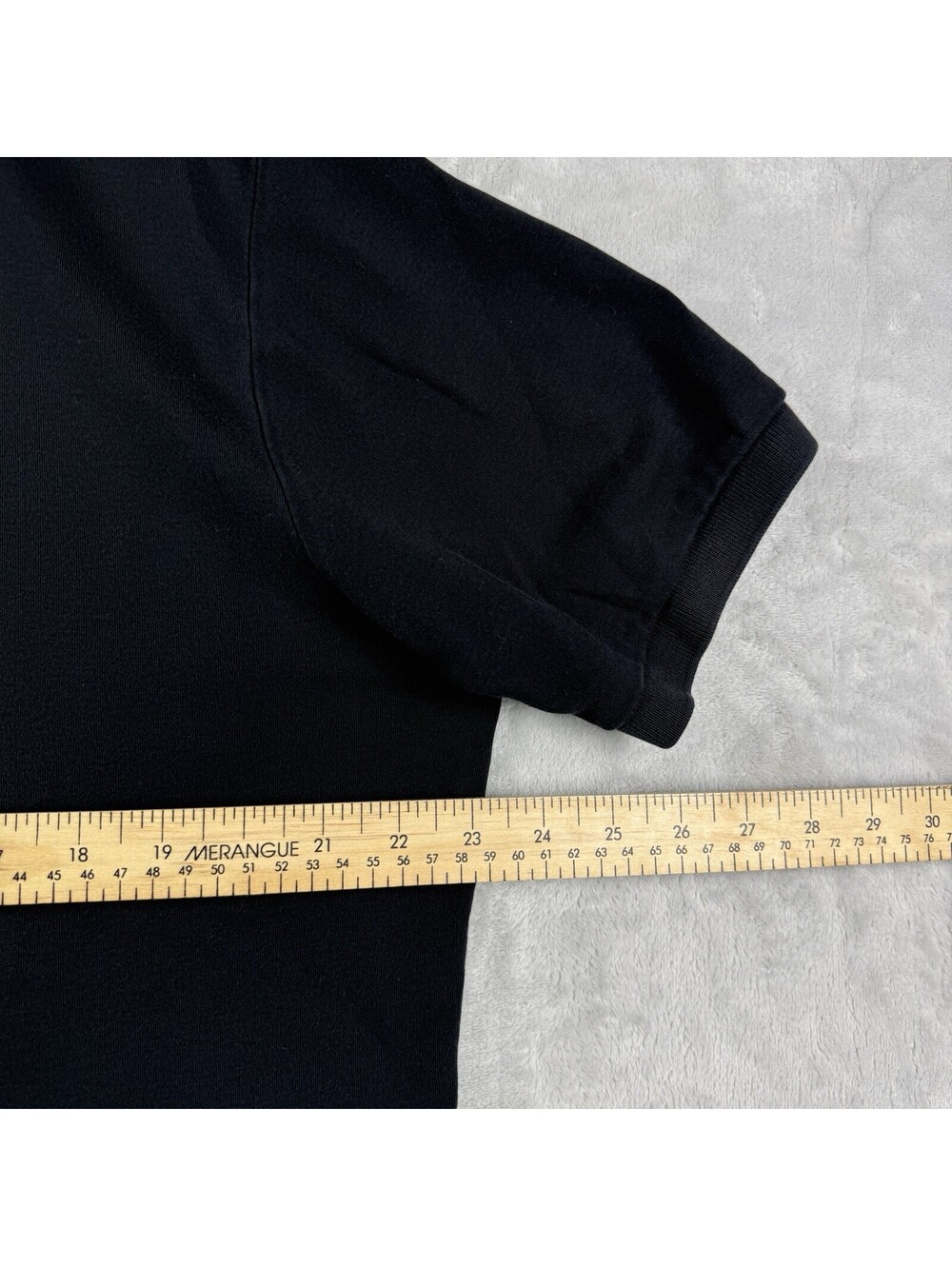 VTG Polo Ralph Lauren Men Polo Shirt Black Red Pony Cotton Retro Preepy Golfwear - Picture 5 of 8